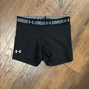 Under Armour Black Athletic Shorts Moisture-Wicking Compression
